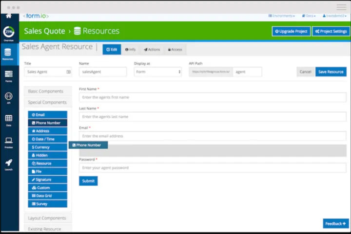 Captura Form.io