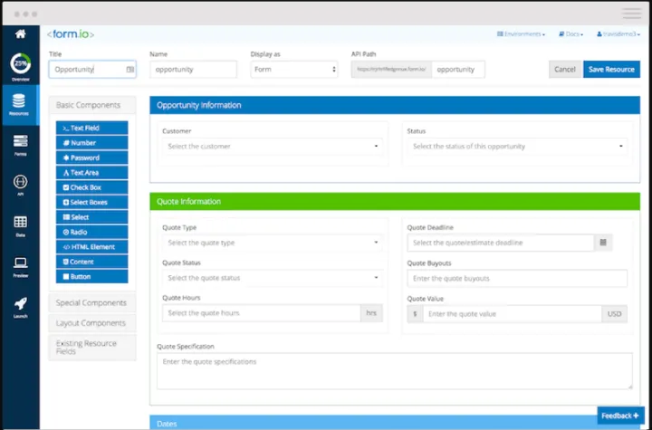 Captura Form.io