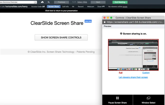 ClearSlide Presentations