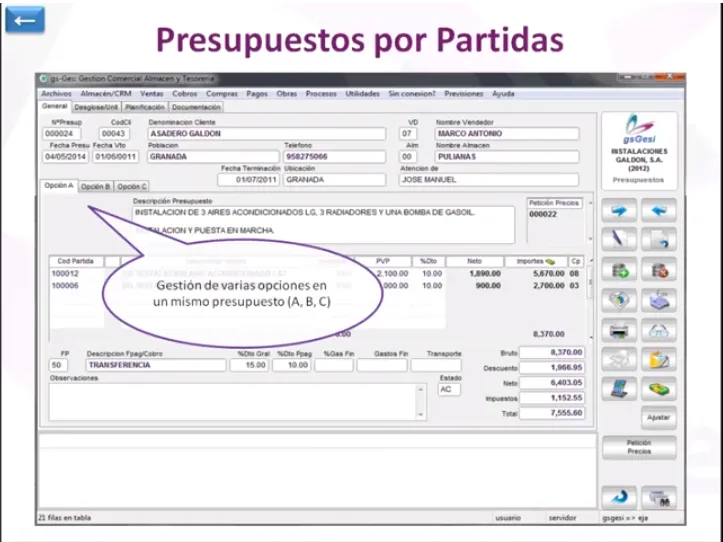 Galdon ERP Construcción